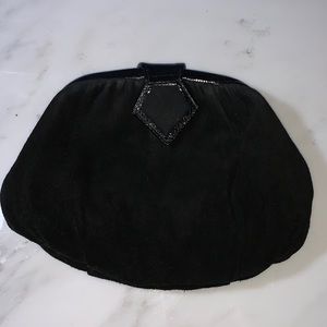 Green Mountain Black Suede Bag